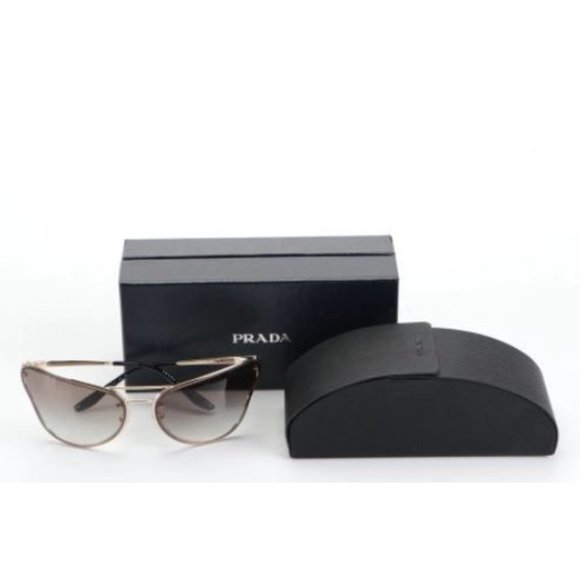 NEW! PRADA PR 74VS CATWALK Butterfly Gold Frame/Brown Sunglasses Box & Case